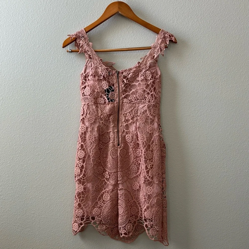 Fashion Nova Pink Lace Mini Dress - Picture 8 of 12